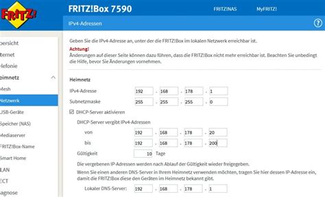 fritz box dhcp aktivieren